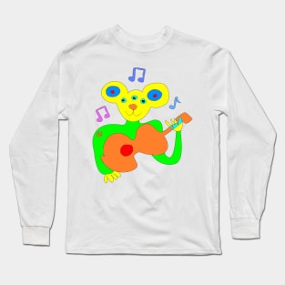 Mouse playing guitar Long Sleeve T-Shirt